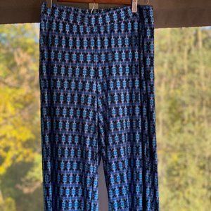 Blue Patterned Flow Pant